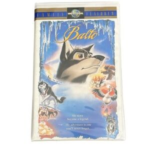 5/$25 Vintage Balto VHS Animation Movie 1995 Universal Kevin Bacon Phil Collin’s